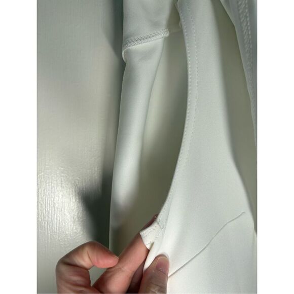 ASOS Curve Cape Plunge Midi Bodycon Dress white size 14 NWT - Picture 6 of 15